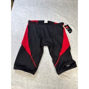 TYR Mens Hexa Cure Splice Jammer Swim Trunks Black Red Size 32 M SHEXA7AH